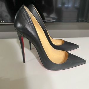 Authentic Christian Louboutin So Kate 120 Shiny Black